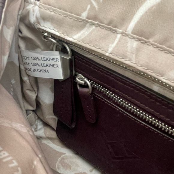 ALLIBELLE LEATHER CROSSBODY BAG PURSE (Deep Plum Purple) - Picture 3 of 6